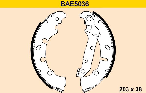 Barum BAE5036 - Комплект гальм, барабанний механізм autozip.com.ua