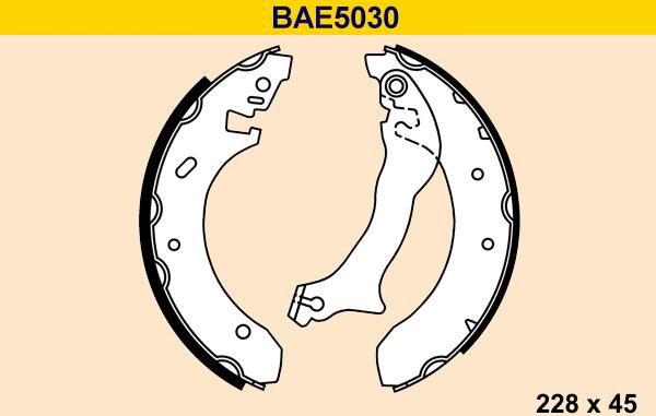 Barum BAE5030 - Комплект гальм, барабанний механізм autozip.com.ua