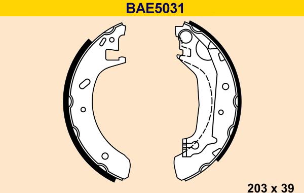 Barum BAE5031 - Комплект гальм, барабанний механізм autozip.com.ua