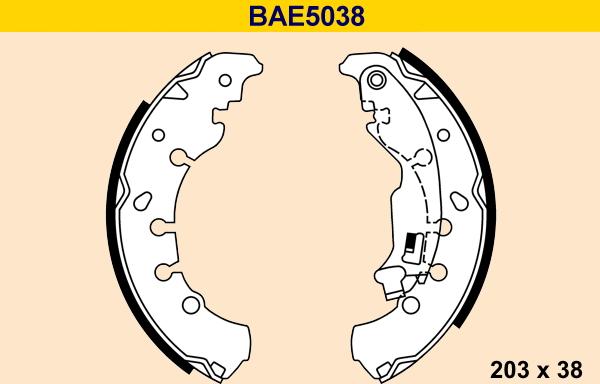 Barum BAE5038 - Комплект гальм, барабанний механізм autozip.com.ua