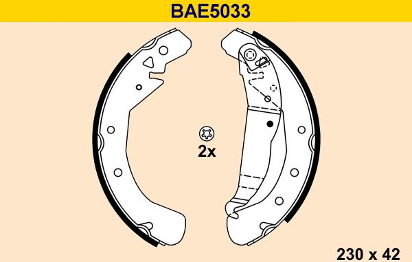 Barum BAE5033 - Комплект гальм, барабанний механізм autozip.com.ua