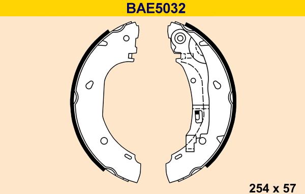 Barum BAE5032 - Комплект гальм, барабанний механізм autozip.com.ua