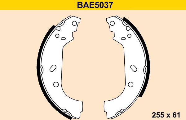 Barum BAE5037 - Комплект гальм, барабанний механізм autozip.com.ua