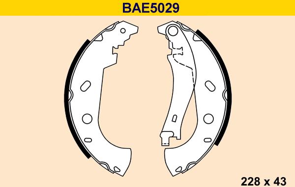 Barum BAE5029 - Комплект гальм, барабанний механізм autozip.com.ua