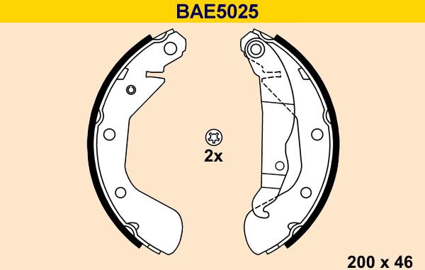 Barum BAE5025 - Комплект гальм, барабанний механізм autozip.com.ua