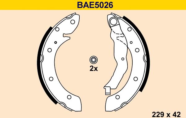 Barum BAE5026 - Комплект гальм, барабанний механізм autozip.com.ua