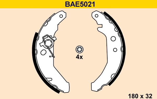 Barum BAE5021 - Комплект гальм, барабанний механізм autozip.com.ua