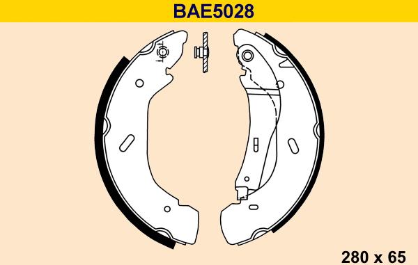 Barum BAE5028 - Комплект гальм, барабанний механізм autozip.com.ua