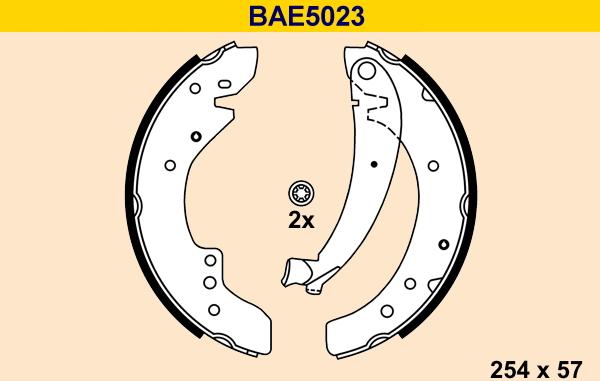 Barum BAE5023 - Комплект гальм, барабанний механізм autozip.com.ua