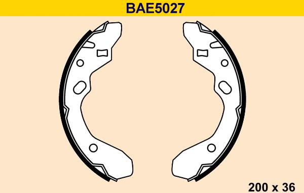 Barum BAE5027 - Комплект гальм, барабанний механізм autozip.com.ua