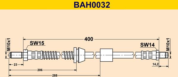 Barum BAH0032 - Гальмівний шланг autozip.com.ua