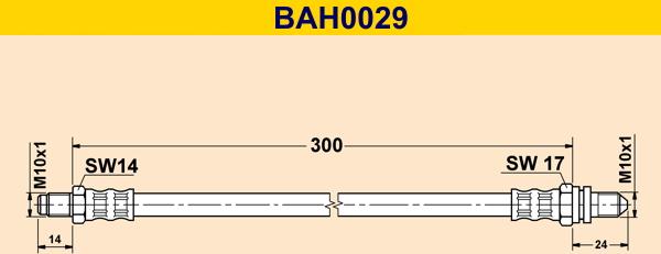 Barum BAH0029 - Гальмівний шланг autozip.com.ua