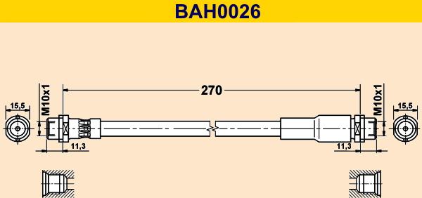 Barum BAH0026 - Гальмівний шланг autozip.com.ua