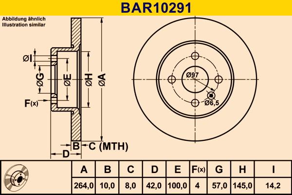 Barum BAR10291 - Гальмівний диск autozip.com.ua