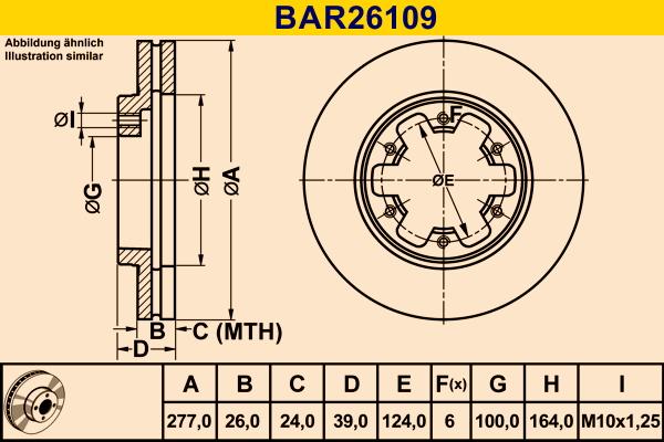 Barum BAR26109 - Гальмівний диск autozip.com.ua