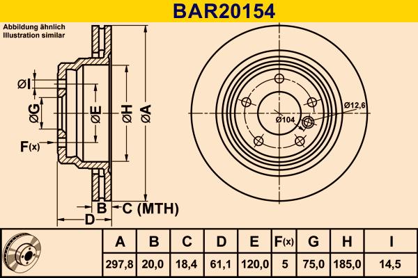 Barum BAR20154 - Гальмівний диск autozip.com.ua