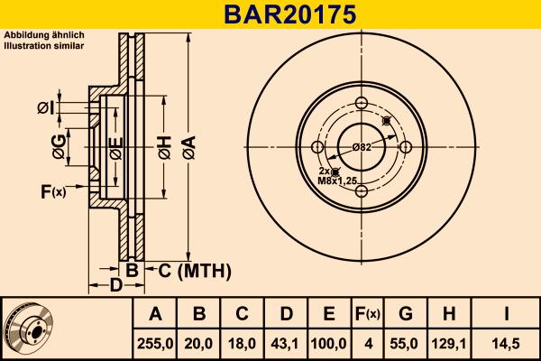 Barum BAR20175 - Гальмівний диск autozip.com.ua