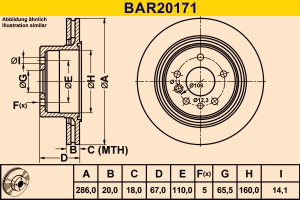 Barum BAR20171 - Гальмівний диск autozip.com.ua