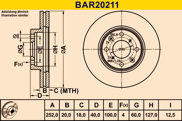 Barum BAR20211 - Гальмівний диск autozip.com.ua