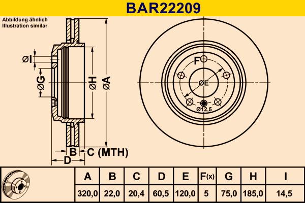 Barum BAR22209 - Гальмівний диск autozip.com.ua