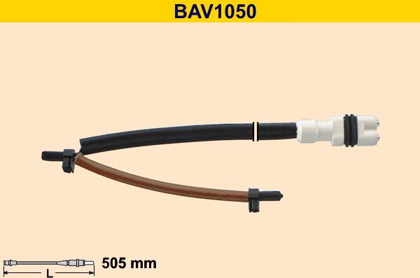 Barum BAV1050 - Сигналізатор, знос гальмівних колодок autozip.com.ua