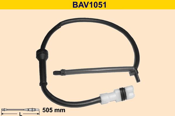 Barum BAV1051 - Сигналізатор, знос гальмівних колодок autozip.com.ua