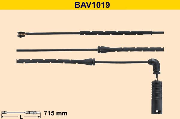 Barum BAV1019 - Сигналізатор, знос гальмівних колодок autozip.com.ua