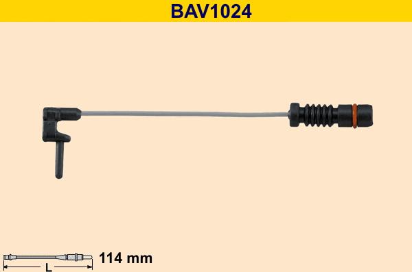 Barum BAV1024 - Сигналізатор, знос гальмівних колодок autozip.com.ua