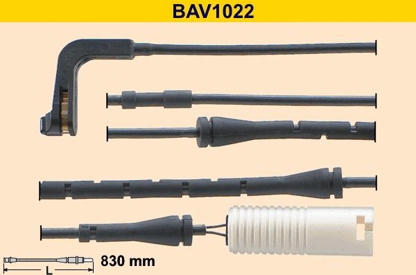 Barum BAV1022 - Сигналізатор, знос гальмівних колодок autozip.com.ua