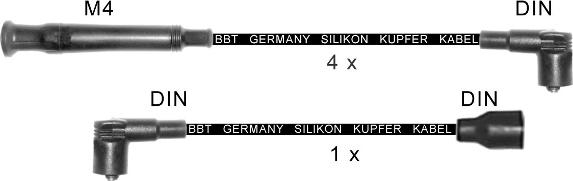 BBT ZK0924 - Комплект проводів запалювання autozip.com.ua