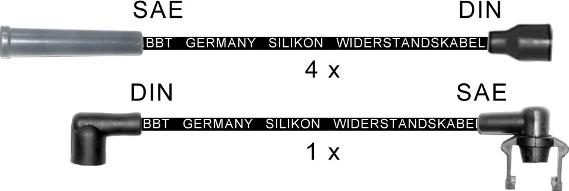 BBT ZK1543 - Комплект проводів запалювання autozip.com.ua