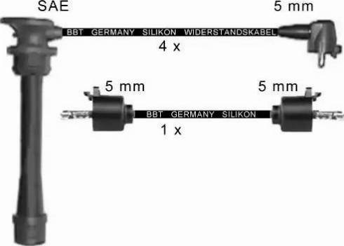 BBT ZK1698 - Комплект проводів запалювання autozip.com.ua