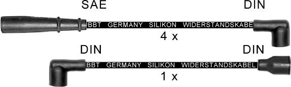 BBT ZK1623 - Комплект проводів запалювання autozip.com.ua