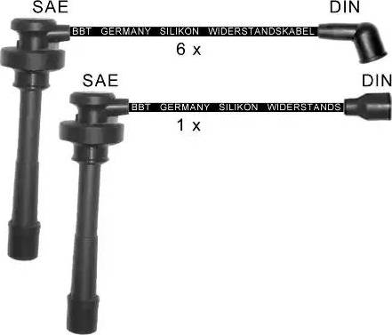 BBT ZK1793 - Комплект проводів запалювання autozip.com.ua