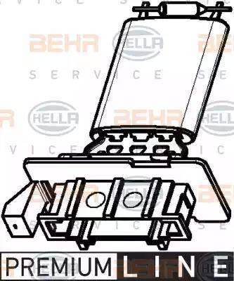 BEHR HELLA Service 9ML 351 332-371 - Опір, реле, вентилятор салону autozip.com.ua