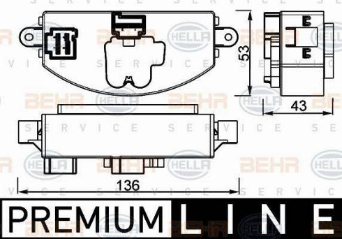 BEHR HELLA SERVICE 5HL 351 332-471 - Регулятор, вентилятор салону autozip.com.ua