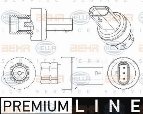 BEHR HELLA SERVICE 6ZL 351 005-731 - Пневматичний вимикач, кондиціонер autozip.com.ua