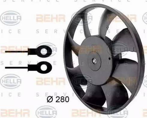 BEHR HELLA Service 8EW 009 144-331 - Вентилятор, охолодження двигуна autozip.com.ua