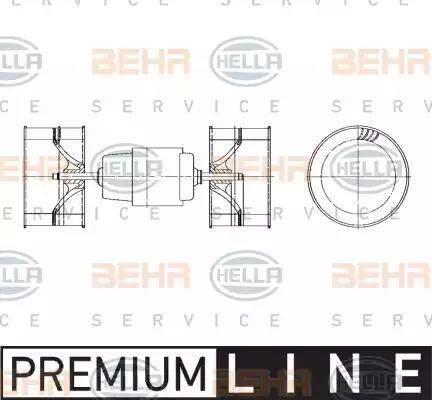 BEHR HELLA SERVICE 8EW 009 157-571 - Вентилятор салону autozip.com.ua