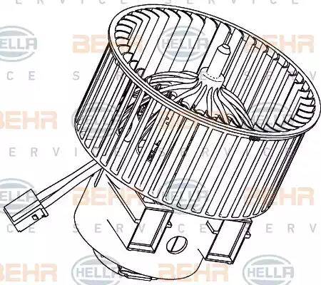 BEHR HELLA SERVICE 8EW 351 040-471 - Вентилятор салону autozip.com.ua