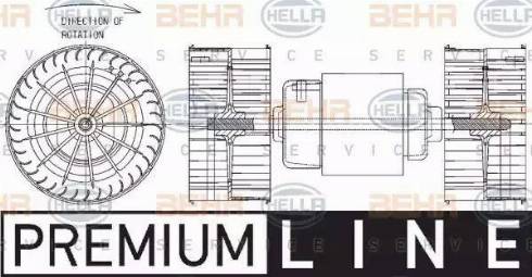 BEHR HELLA SERVICE 8EW 351 043-381 - Вентилятор салону autozip.com.ua
