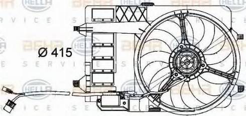 BEHR HELLA Service 8EW 351 000-291 - Вентилятор, охолодження двигуна autozip.com.ua