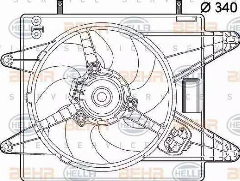 BEHR HELLA Service 8EW 351 039-431 - Вентилятор, охолодження двигуна autozip.com.ua