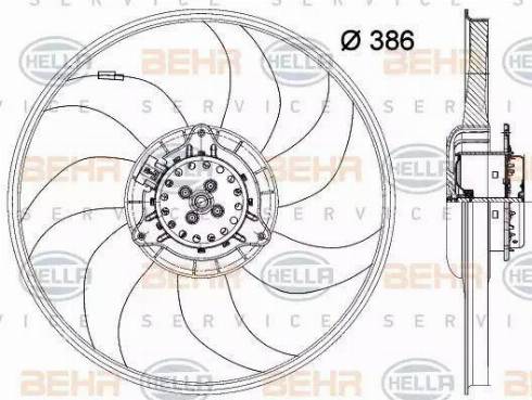 BEHR HELLA Service 8EW 351 150-671 - Вентилятор, охолодження двигуна autozip.com.ua