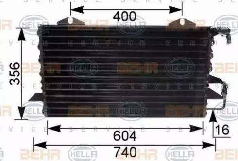 BEHR HELLA SERVICE 8FC 351 035-541 - Конденсатор, кондиціонер autozip.com.ua