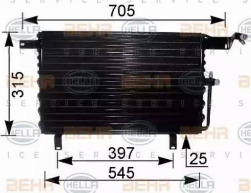 BEHR HELLA SERVICE 8FC 351 035-571 - Конденсатор, кондиціонер autozip.com.ua
