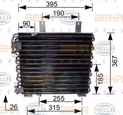 BEHR HELLA SERVICE 8FC 351 035-621 - Конденсатор, кондиціонер autozip.com.ua