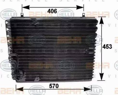 BEHR HELLA SERVICE 8FC 351 035-041 - Конденсатор, кондиціонер autozip.com.ua