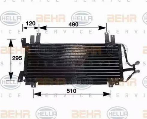 BEHR HELLA SERVICE 8FC 351 035-341 - Конденсатор, кондиціонер autozip.com.ua