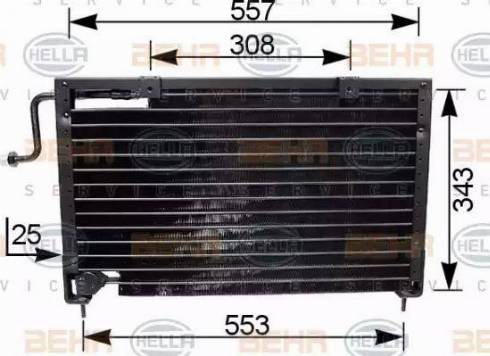 BEHR HELLA SERVICE 8FC 351 035-741 - Конденсатор, кондиціонер autozip.com.ua